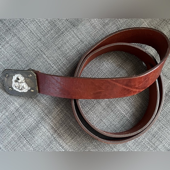 Replay Leather Men’s Anchor Plaque Belt - Picture 11 of 14